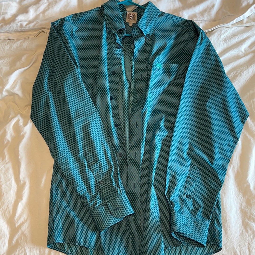 Cinch Men’s Teal Dress Shirt Only Worn Once